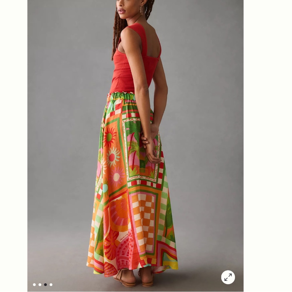 anthropologie farm rio vibrance maxi skirt